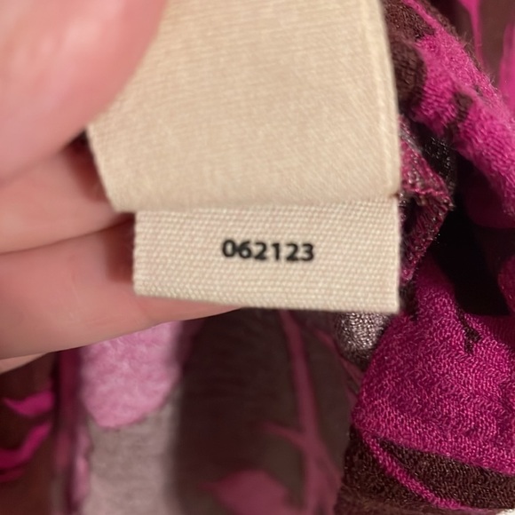 Soft Surroundings Women Tunic Top Large Pink Brown Longline Floral Contemporary - Picture 12 of 17